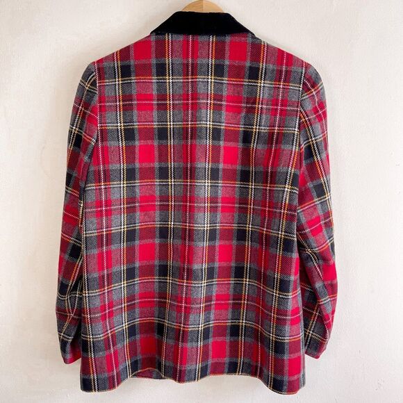 Vintage Tartan Plaid Blazer Size 10 - Picture 6 of 7